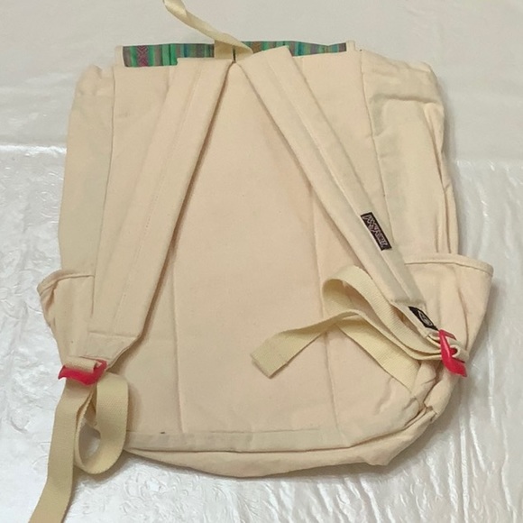 Jansport BREAKTOWN Backpack Ivory/Green stripe - Picture 13 of 14